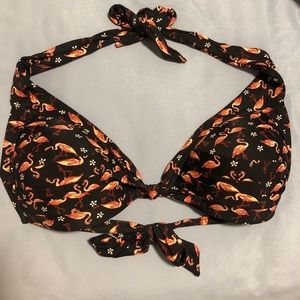 Retro Inspired Flamingo Bikini Top-Large